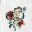 Men's Betty Boop Cutie Rose Tattoo  Adult T-Shirt