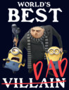 Men's Despicable Me World's Best Dad Gru and Minions  Adult T-Shirt