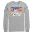 Men's Mickey & Friends Retro Pluto and Mickey Mouse  Adult Long Sleeve Shirt