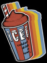 Men's ICEE Coldest Drink in Town Retro Rainbow  Adult T-Shirt