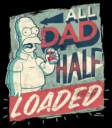 Men's The Simpsons Father's Day Homer Simpson All Dad Half Loaded  Adult T-Shirt