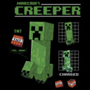 Men's Minecraft Creeper Graph Charged  Adult T-Shirt