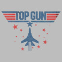 Men's Top Gun Fighter Jet and Stars Logo  Adult T-Shirt