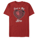 Men's Superman Valentine's Day Dad is My Hero  Adult T-Shirt
