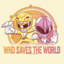 Men's Power Rangers Who Saves The World  Adult T-Shirt