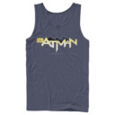 Men's Batman Logo Messy Text  Adult Tank Top
