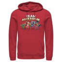 Men's Justice League Team Awesome Perspective  Adult Pull Over Hoodie