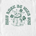 Men's Star Wars: The Mandalorian St. Patrick's Day Grogu May Luck be with You Retro  Adult T-Shirt