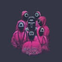 Men's Squid Game Front Man and Guards  Adult T-Shirt