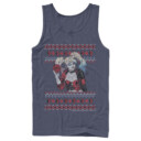 Men's Batman Ugly Christmas Harley Quinn  Adult Tank Top