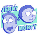 Men's Rick And Morty Adventures of Jerry & Morty  Adult T-Shirt