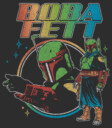 Men's Star Wars: The Book of Boba Fett Retro Rainbow Logo  Adult T-Shirt