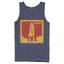 Men's NASA Red And Orange Rocket Launch Poster  Adult Tank Top