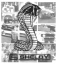 Men's Shelby Cobra Black and White Photo Collage Cobra  Adult T-Shirt