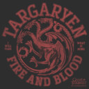 Men's Game of Thrones Targaryen Fire and Blood College Logo  Adult T-Shirt