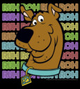 Men's Scooby Doo Ruh Roh Background Text  Adult T-Shirt