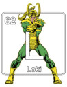 Men's Marvel Loki Periodic Table  Adult Baseball Tee