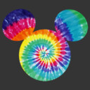 Men's Mickey & Friends Rainbow Tie-Dye Mickey Mouse Logo  Adult T-Shirt