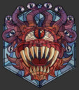 Men's Dungeons & Dragons Beholder Monster Stained Glass  Adult T-Shirt