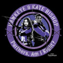 Men's Marvel Hawkeye Partners, Am I Right? Stamp  Adult T-Shirt