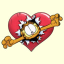 Men's Garfield Surprise Love  Adult T-Shirt