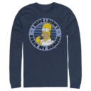 Men's The Simpsons Brain My Damage  Adult Long Sleeve Shirt
