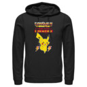 Men's Pokemon Get Ready to Battle Pikachu Retro  Adult Pull Over Hoodie