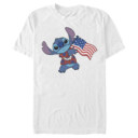 Men's Lilo & Stitch Tropical American Flag  Adult T-Shirt