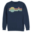 Men's Star Wars: The Mandalorian The Child Retro Stripes  Adult Sweatshirt