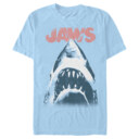 Men's Jaws Distressed Shark Poster  Adult T-Shirt
