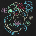 Men's The Little Mermaid Ariel Neon Light Print  Adult T-Shirt