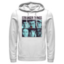 Men's Stranger Things Gang Bleeding Nose Stacked  Adult Pull Over Hoodie