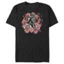Men's Star Wars Floral Darth Vader With Tie Fighters  Adult T-Shirt