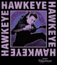 Men's Marvel Hawkeye Ready To Shoot Bow Purple Box  Adult T-Shirt