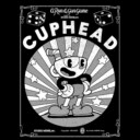 Men's Cuphead Black and White Poster  Adult T-Shirt