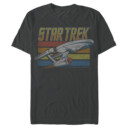 Men's Star Trek Rainbow Vintage USS Enterprise Starship  Adult T-Shirt
