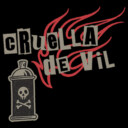 Men's Cruella Spray Flames Logo  Adult Tank Top