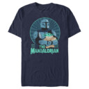 Men's Star Wars: The Mandalorian Father's Day Mando and Grogu Retro Logo  Adult T-Shirt