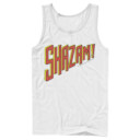 Men's Justice League Shazam Text Logo  Adult Tank Top