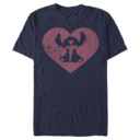 Men's Lilo & Stitch Heart Silhouette  Adult T-Shirt