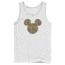 Men's Mickey & Friends Cheetah Print Mickey Mouse Logo  Adult Tank Top