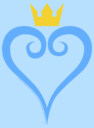 Men's Kingdom Hearts 1 Blue Heart  Adult T-Shirt