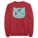 Men's Pokemon Bulbasaur Wink Face  Adult Sweatshirt