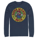 Men's Nintendo Mario Walk Circle 1985  Adult Long Sleeve Shirt