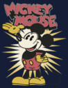 Men's Mickey & Friends Retro Mickey Mouse Greeting  Adult T-Shirt