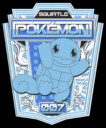 Men's Pokemon Squirtle Metallic Badge  Adult T-Shirt