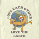Men's Catdog Love the Earth  Adult T-Shirt