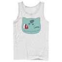 Men's Pokemon Bulbasaur Wink Face  Adult Tank Top