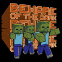 Men's Minecraft Beware of the Dark Zombies  Adult T-Shirt