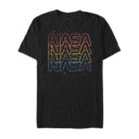 Men's NASA Rainbow Repeat Logo  Adult T-Shirt